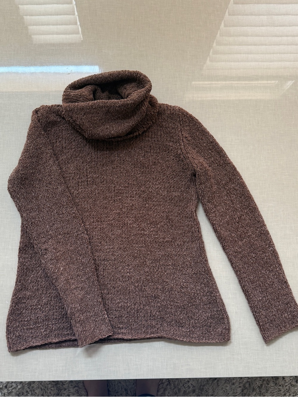 VINTAGE Neiman Marcus Exclusive Knit Turtle Neck Sweater in Brown